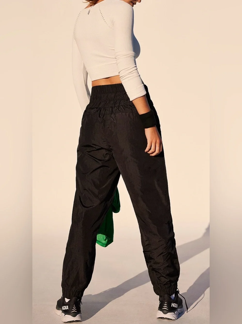 Free People Movement The Way Home Joggers Womens XS Black High Waist Nylon